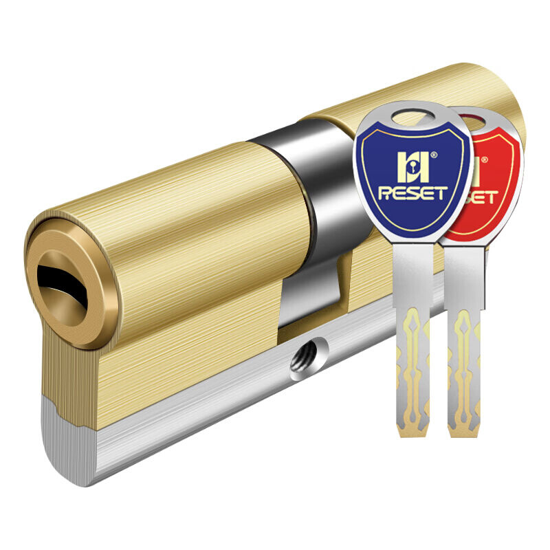 RESET防盗门锁芯全铜36叶片C级锁芯入户门锁具8把钥匙RST-13690P3