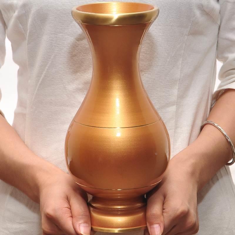 黄铜光身花瓶供台供花礼堂插花家居供具净水瓶摆件花瓶用品