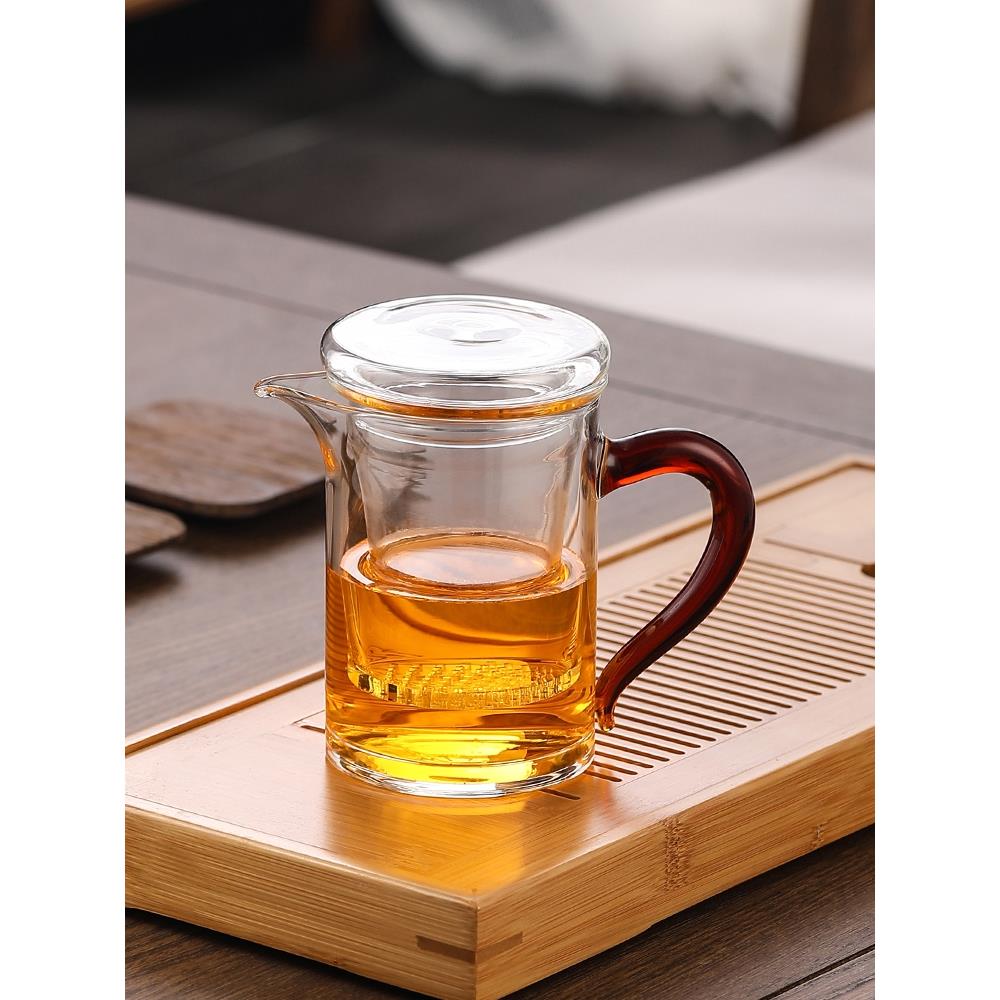 唐述耐热加厚泡茶杯子公道杯过滤内胆玻璃茶具红茶泡茶器茶水分离