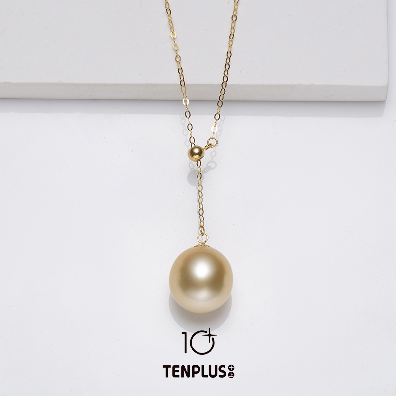 TENPLUS/十上18K金海水珍珠调节链9-10mm