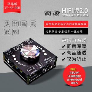 蓝牙数字功放板模块XY-AP100H 2路*100W立体声HiFi TPA3116D2芯片