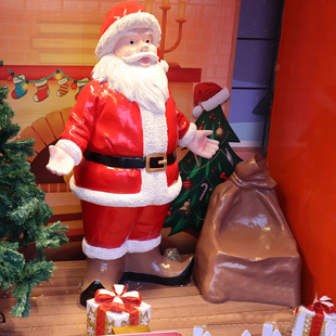 户外玻璃钢圣诞老人雪人模型雕塑大摆件圣诞节商场店铺门口装饰品