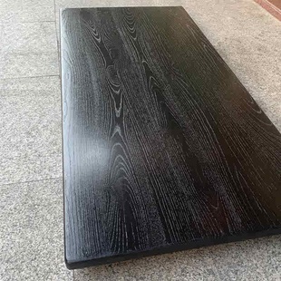 北美白蜡木碳化木板黑色桌面板红橡木实木原木台面板餐桌大板定制