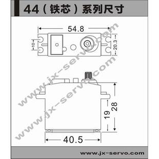 JX Servo/PDI-4409MG/10KG大扭力矩金属齿轮数字数码标准短身舵机