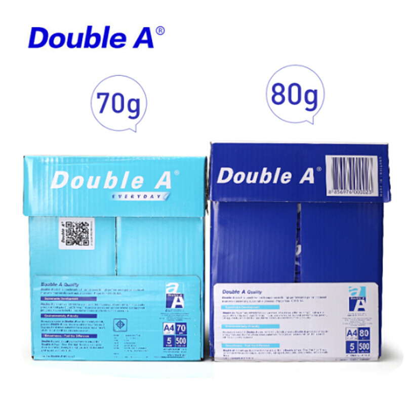 Double A达伯埃A4复印纸70g80克a3纸办公用a4纸500张打印纸整箱