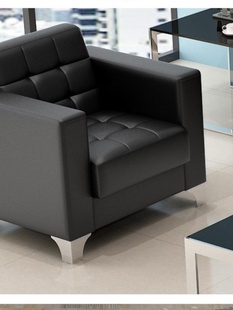 新办公室沙发茶几组合套装办公会客沙发商务接待简约现代单人三品