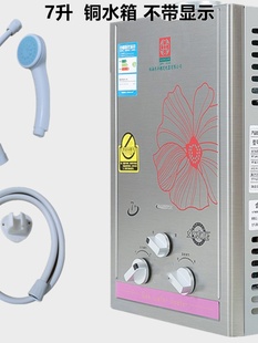 销家用煤气热水器 燃气 液化气 天然气电池款直排铜水箱7-12升品