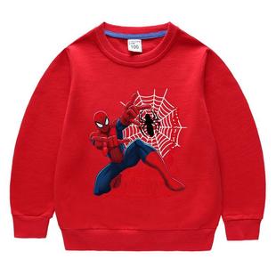 蜘蛛侠Spider-Man男童女童纯棉卫衣春秋薄款外套外贸童装卡通上衣