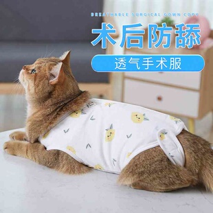 猫咪绝育服夏季薄款母猫手术衣服断奶服防舔防掉毛猫猫透气术后服