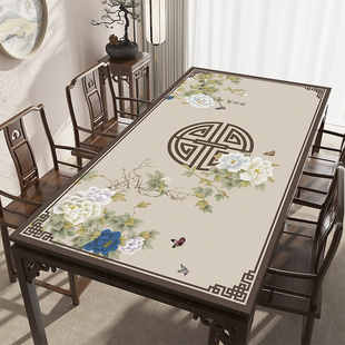新中式茶几桌布桌垫防水防油免洗皮革餐桌布实木桌面保护垫子台布
