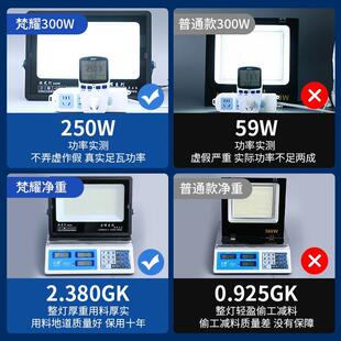 led投光灯射灯户外工地照明灯室外探照灯强光工程防水100w广告灯