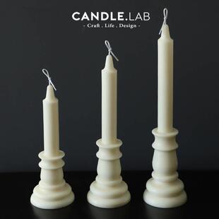 CANDLE.LAB | 蜡烛用教堂顶欧式烛台柱状蜡烛PC透明硬质塑料模具