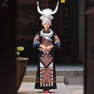 贵州苗族服饰女少数民族服装成人湘西苗寨刺绣舞台演出写真旅拍服