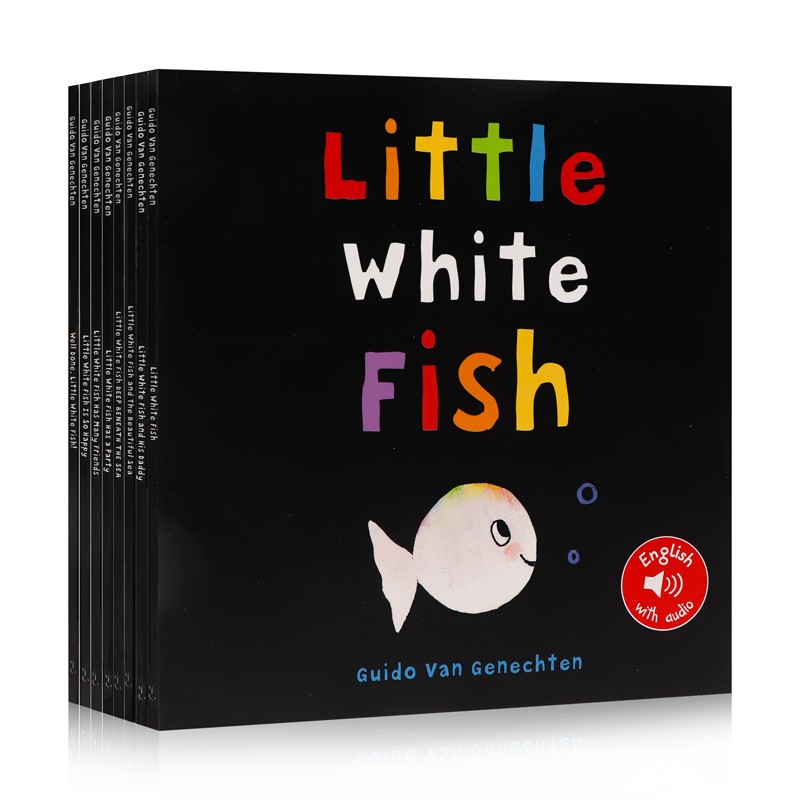 进口英文原版 Little White Fish 小白鱼 获奖绘本 儿童英语启蒙 海洋动物 图画故事书 亲子阅读 Guido Van Genechten  现货