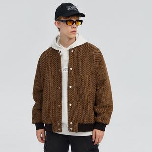 Lilbetter【羊毛】毛呢外套男款2024新款高级感秋冬夹克休闲潮流