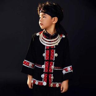 苗族服装男童56个少数民族儿童壮族三月三侗族土家族舞蹈演出服饰