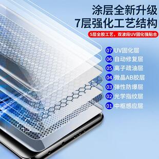 适用vivos18钢化膜s18pro手机膜vivo全屏s18新款曲面s17防窥s17por全胶uv防摔vovos全包s17e保护vivi水凝贴膜