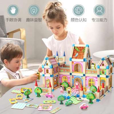 速发Colour Wooden Assemly Princess House Toy