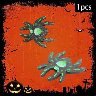 新品Halloween Spider Ornament Wood Decorative Prank Toy