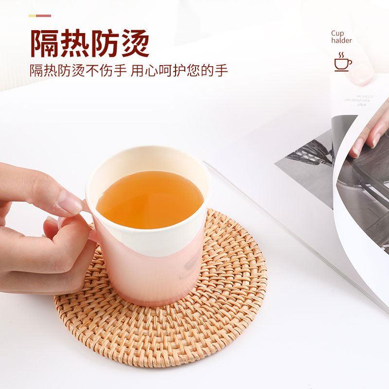 塑料杯托一次性纸杯杯套加厚杯托开水防烫杯架办公隔热通用茶杯托