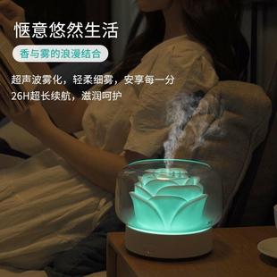 花随香薰机加湿器自动喷香喷雾玫瑰卧室助眠静音精油香薰灯美容院