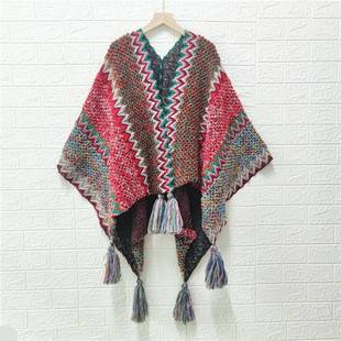 网红Scarf Women Winter Shawl Wraps 旅游拍照苏格兰斗篷披肩围