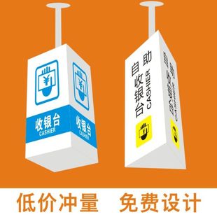 网红门头亚克力灯箱广告牌咖啡店通体发光创意悬挂招牌展示牌灯牌