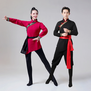 新品蒙古舞蹈演出服装男女艺考舞台表演上衣少数民族现代蒙族舞练