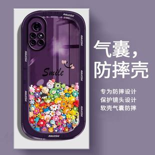 花朵玫瑰适用华为nova8手机壳新款NOVA8pro曲面屏全包防摔套nove8se透明navo8新款novo男nowa女n0va8软