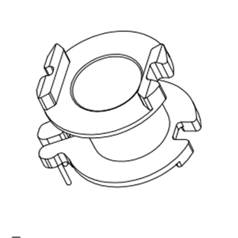 RM8高频电源磁芯骨架梅花脚立式5+0针骨架磁芯钢夹0806