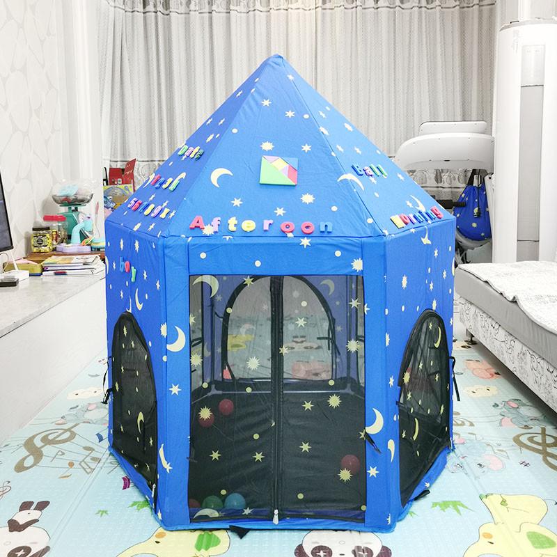 六角城堡儿童帐篷游戏屋宝贝室内玩具屋亲子感统白色隧道幼儿房子