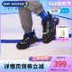 Dr.Kong江博士男童鞋黑色透气春秋新款旋钮扣中大童儿童运动鞋