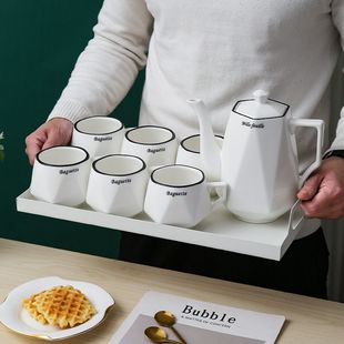 杯子套装一套陶瓷茶具杯具套装喝水杯家用套装客厅咖啡杯茶壶茶杯