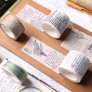 极速古风手帐素材 字母和纸胶 欧美复古英文文字款手账装饰贴纸报