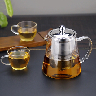 玉兰香耐热玻璃花茶壶功夫红绿茶泡 煮茶内胆茶具套装家用冲茶器