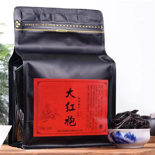 武夷山岩茶乌龙茶大红袍茶叶500g特级正宗浓香型正岩肉桂袋装散茶