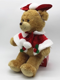 达菲熊圣诞套装发箍披风毛绒玩偶装扮不含公仔熊