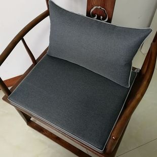 急速发货中式茶椅坐垫圈椅船木沙发官帽椅垫海绵棕垫茶桌凳子素色