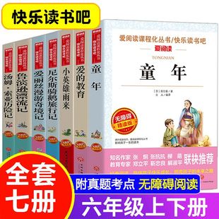 六年级适读的课外书上册6年级上下册快乐读书吧全套JST正版童年高尔基小英雄雨来爱的教育鲁滨逊漂流记骑鹅旅行记爱丽丝漫游奇境记