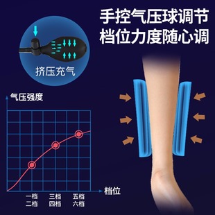 手臂按摩器胳膊腿电动气囊揉捏肌肉肘关节麻木酸痛理疗加热仪神器