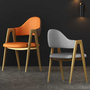 轻奢餐椅家用北欧靠背椅子咖啡奶茶店休闲桌椅时尚创意新款软包椅