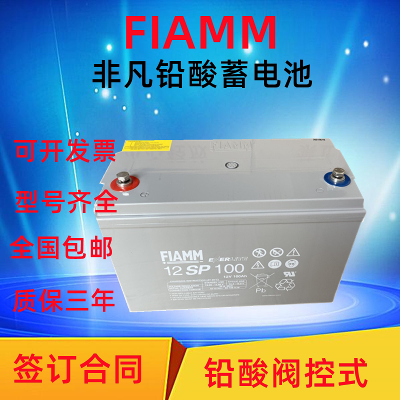 FIAMM非凡蓄电池12SP100/12V42  72  205  100  26  55AH UPS机房