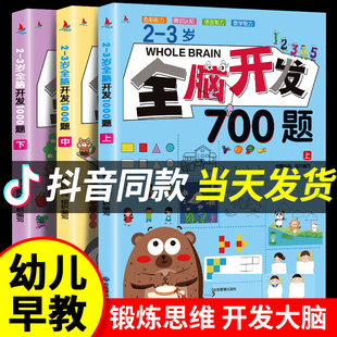 全脑开发思维训练700题1000题幼小衔接教材全套儿童思维逻辑训练认知启蒙益智早教书幼儿园小中大班2-3-4-5-6岁宝宝左右脑智力开发