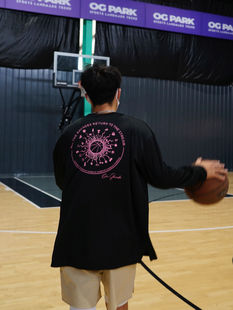 WABRAVE图腾主题长袖运动速干宽松透气健身篮球T恤美式投篮服男女