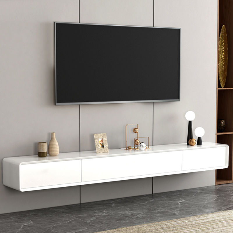 实木悬空电视柜壁挂式小户型白色极简风悬挂客厅上墙悬浮电视机柜