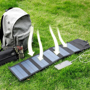 30W太阳能折叠包充电 便携式露营太阳能电池板便捷户外 5V USB