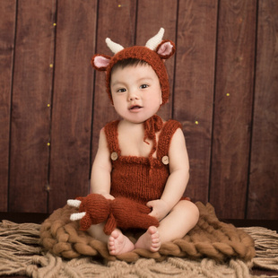 新款婴儿影楼主题写真摄影服新生儿满月百天宝宝可爱艺术拍照服装