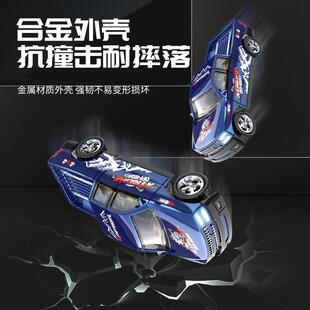 迷你遥控车玩具2.4G灯光可调速带挂车仿真模型1:64合金车跨境玩具