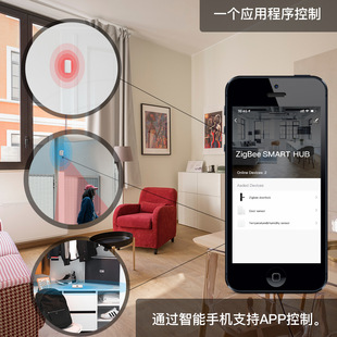 zigbee智能家居多功能套装app定时网关门窗人体感应温湿度传感器