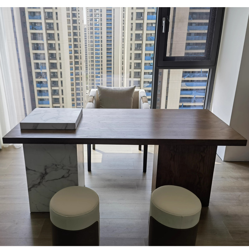 新中式茶桌椅组合禅意阳台茶桌小户型轻奢现代实木家用小茶台定制